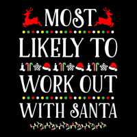 Most Likely To Work Out With Santa Funny Christmas Cropped Sweater | Artistshot