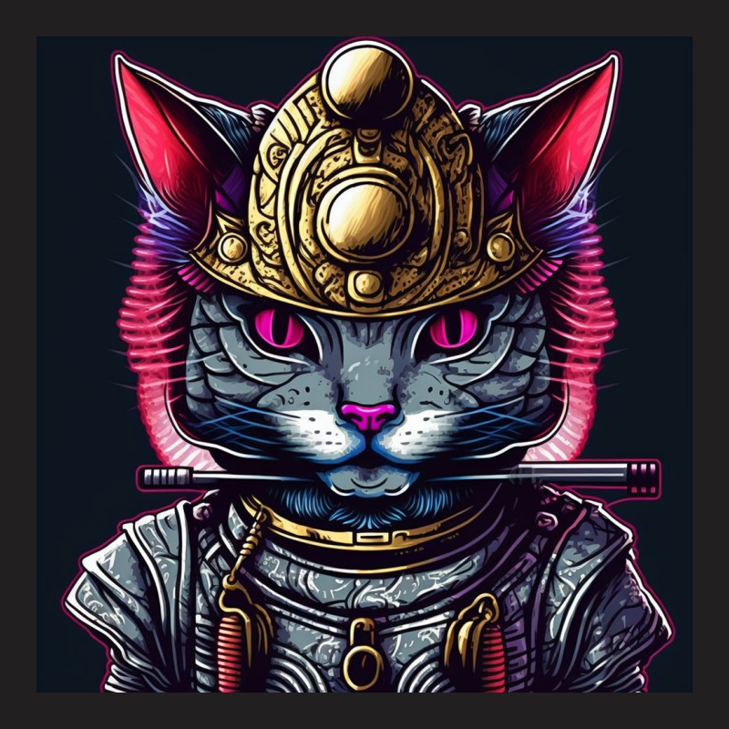 Samurai Cyborg Cat T-shirt | Artistshot