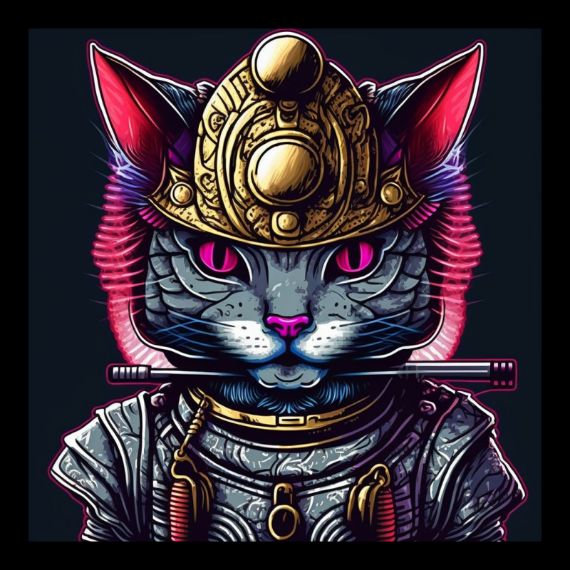 Samurai Cyborg Cat Adjustable Cap | Artistshot