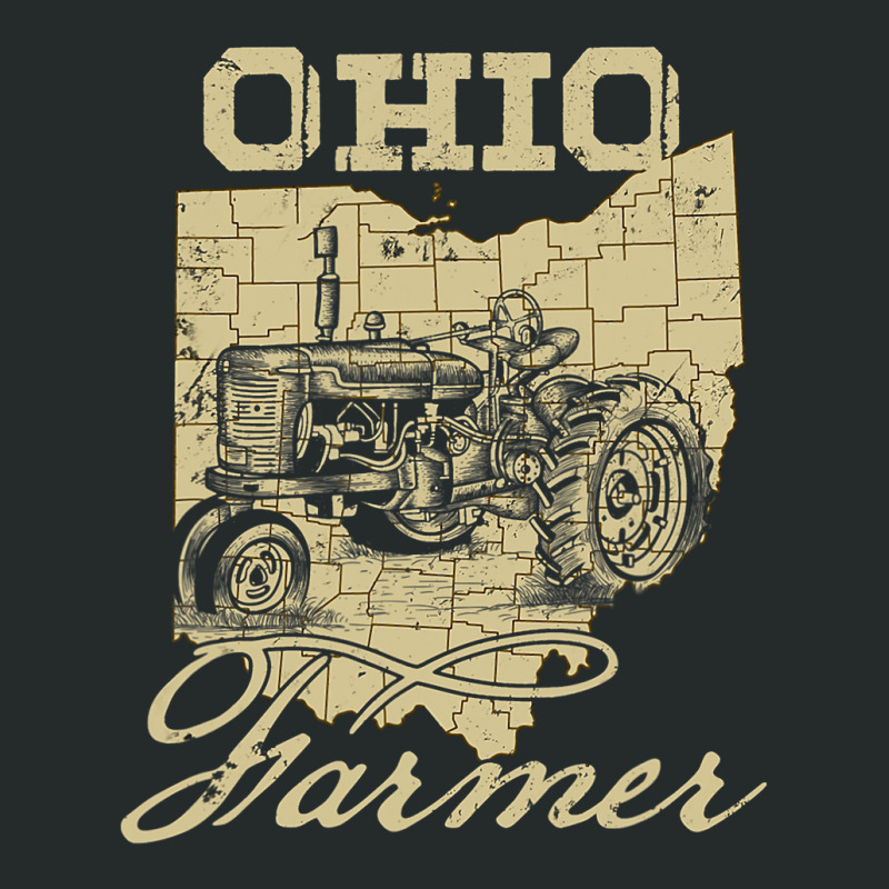 Ohio Farmer Tractor Lover State Map Farming Local  Women's Triblend Scoop T-shirt by kerrmanthez | Artistshot