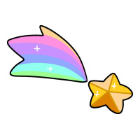 Golden Rainbow Shooting Star Sticker | Artistshot