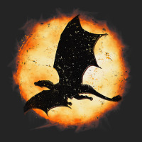 Flying Dragon Halloween Moon Mythical Fantasy Retr 3/4 Sleeve Shirt | Artistshot