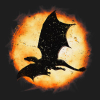 Flying Dragon Halloween Moon Mythical Fantasy Retr Classic T-shirt | Artistshot