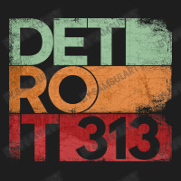 313 Detroit Area Code Michigan State Vintage Retro Classic T-shirt | Artistshot