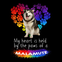 My Heart Is Held By The Paws Of A Alaskan Malamute Zipper Hoodie | Artistshot