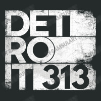 313 Detroit Michigan State With Area Code Grunge Distressed Women's Triblend Scoop T-shirt | Artistshot