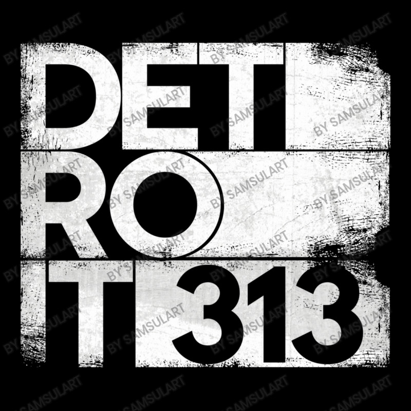 313 Detroit Michigan State With Area Code Grunge Distressed Fleece Short by SamsulArt | Artistshot