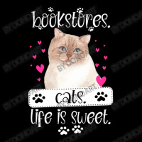 Bookstores. Cats. Life Is Sweet. Women's V-neck T-shirt | Artistshot