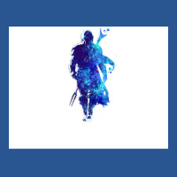 Mando Silhouette Blue Paint Spatter T-shirt | Artistshot