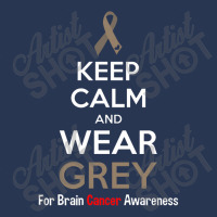 Keep Calm And Wear Grey  For Brain Awarenes Men Denim Jacket | Artistshot