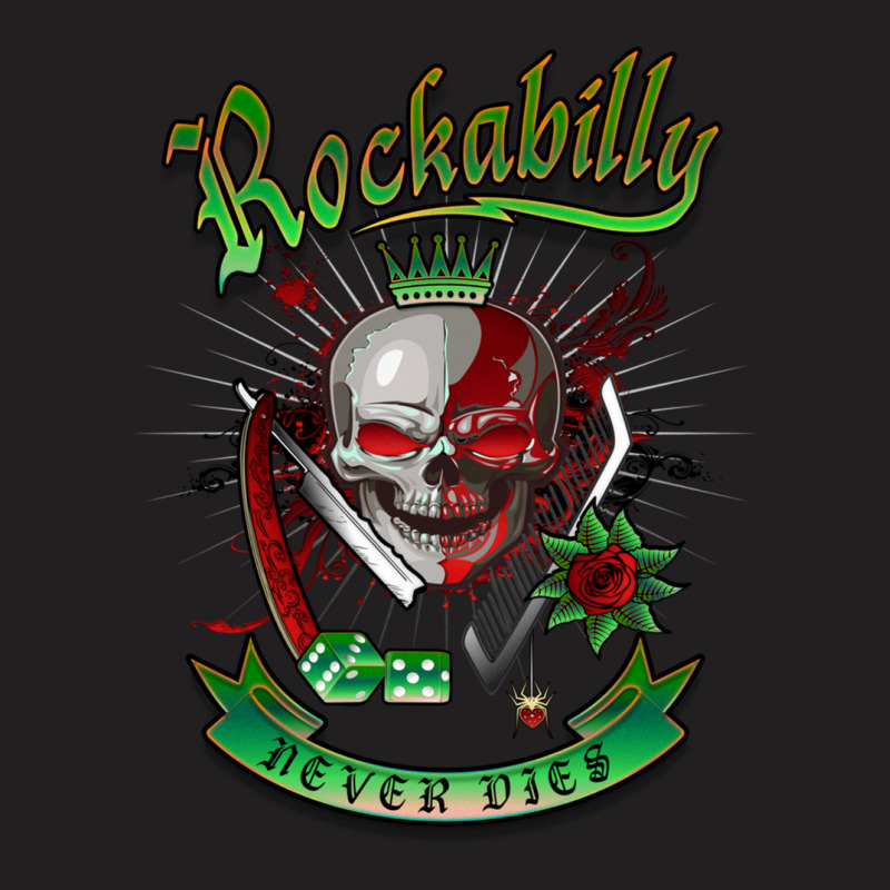 Rockabilly Skull T-shirt | Artistshot