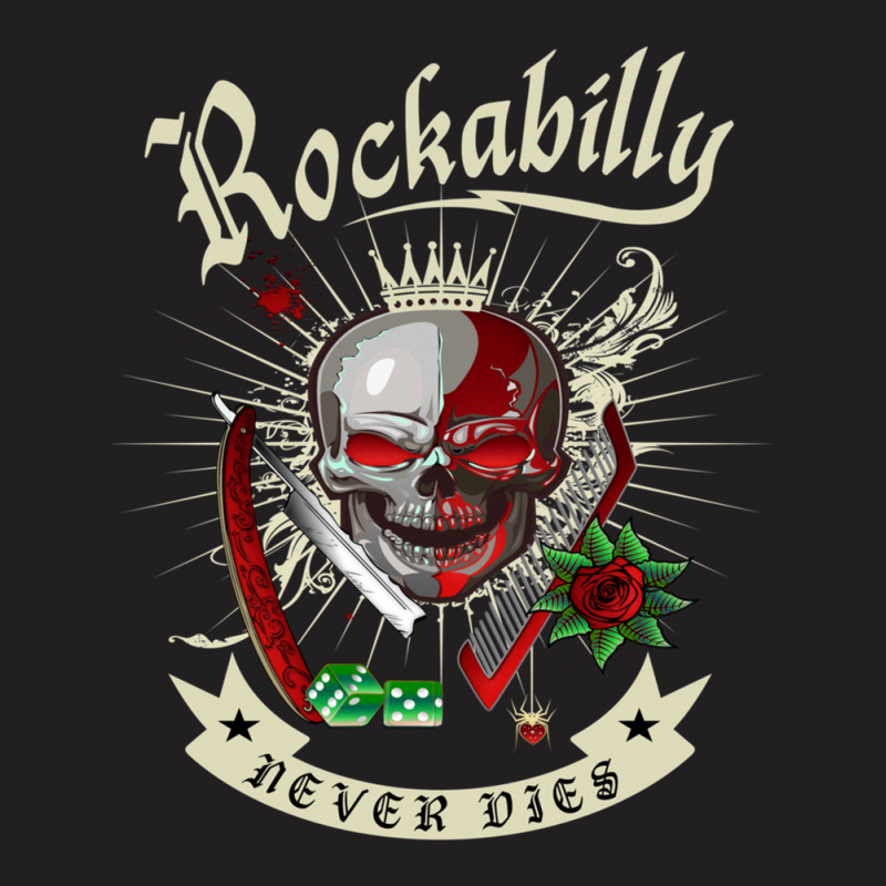 Rockabilly Skull 1 T-shirt | Artistshot