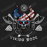 American Viking With Skull Helmet And Runes Drawstring Bags | Artistshot