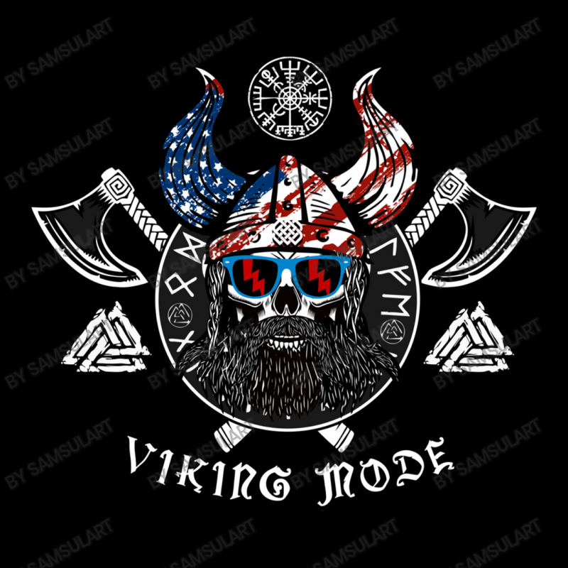 American Viking With Skull Helmet And Runes Pocket T-shirt | Artistshot