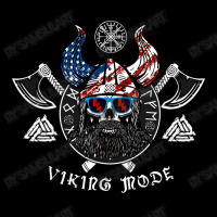 American Viking With Skull Helmet And Runes Fleece Short | Artistshot