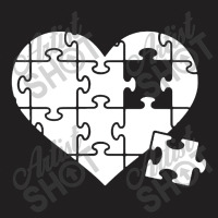 Jigsaw Puzzle Heart T-shirt | Artistshot