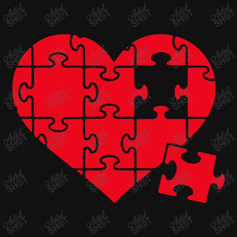 Jigsaw Puzzle Heart All Over Men's T-shirt | Artistshot