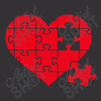 Jigsaw Puzzle Heart Vintage Hoodie | Artistshot