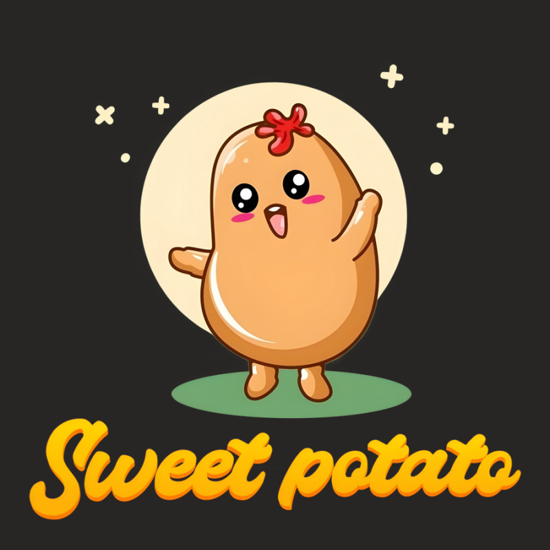 Is Potato Sweet Cute Shirt Sticker Ladies Fitted T-Shirt by ava_shirts | Artistshot