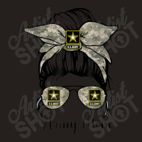 Army Mom Messy Bun Hair Glasses Tank Top | Artistshot