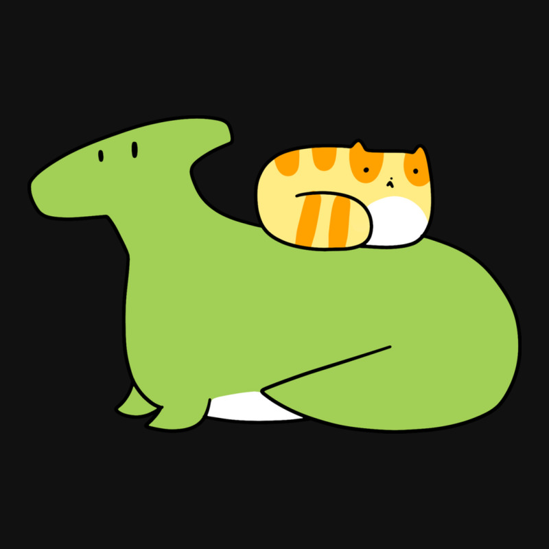 Hadrosaurid And Orange Tabby Cat Throw Pillow | Artistshot