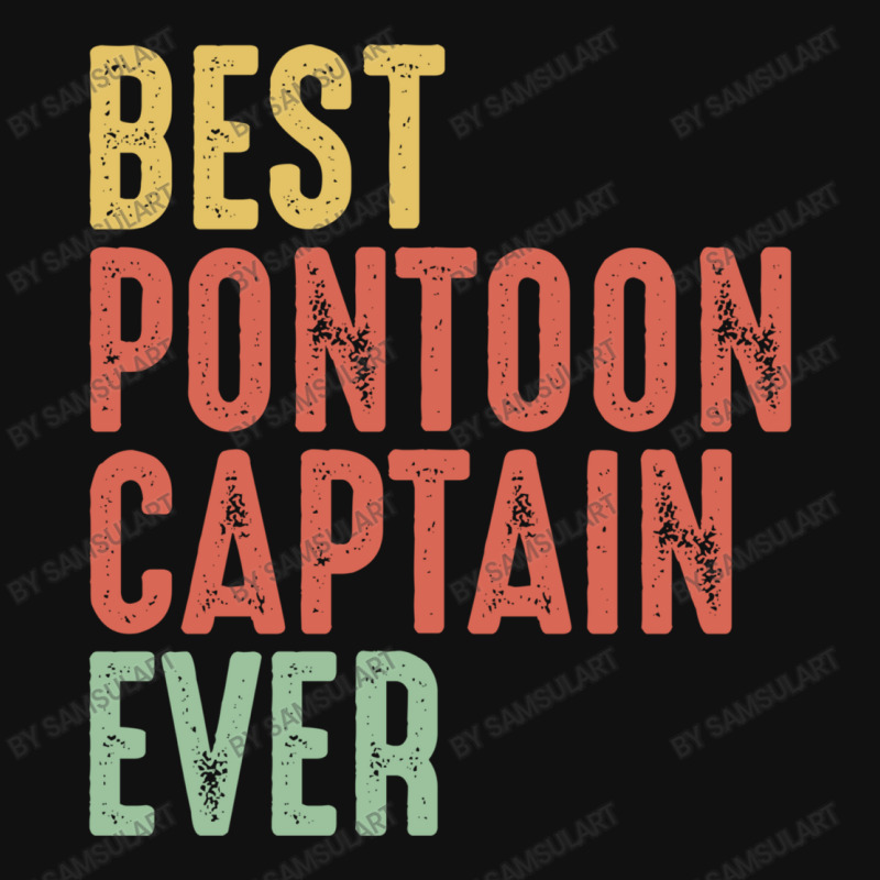 Best Pontoon Captain Ever, Vintage Pontoon Boat Owner Gifts Baby Bibs | Artistshot