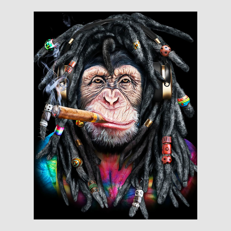 Chimpanzee With Colorful Dreadlocks Exclusive T-shirt | Artistshot