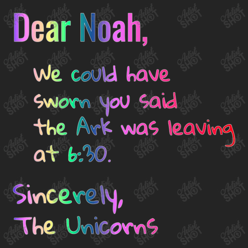 Dear Noah Ark Leaving Unicorns Christian 3/4 Sleeve Shirt by donellajeremykoa | Artistshot