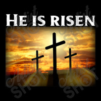 Easter He Is Risen Christian V-neck Tee | Artistshot