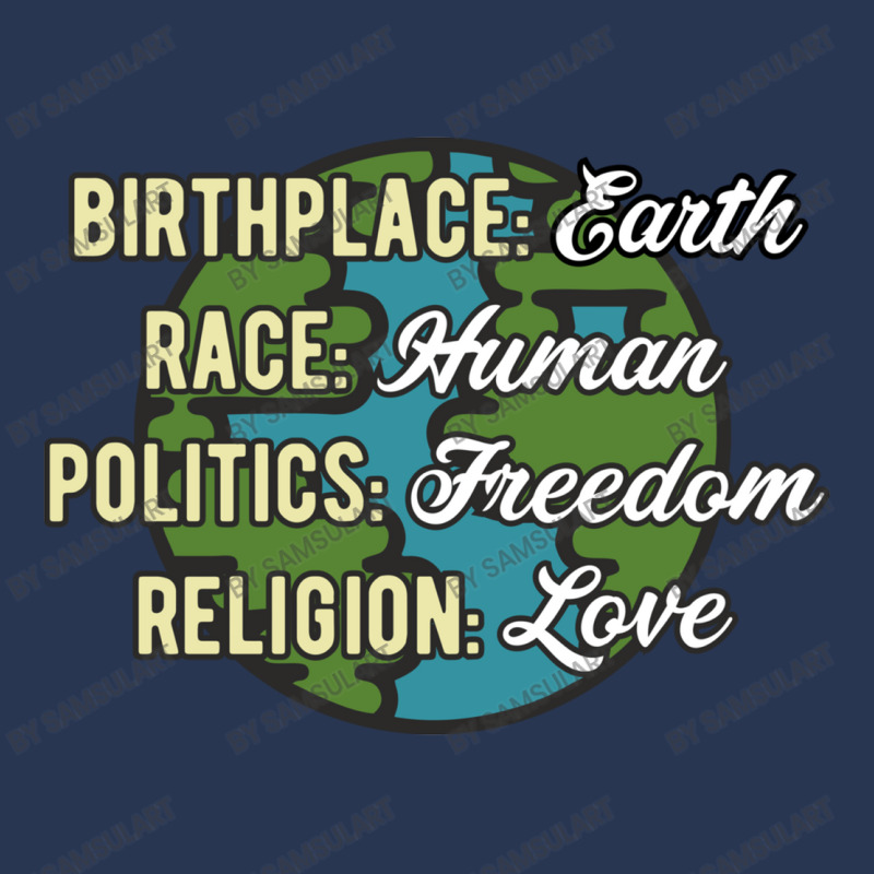 Birthplace Earth Race Human Politics Freedom Religion Love Equality Al Men Denim Jacket by SamsulArt | Artistshot