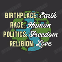 Birthplace Earth Race Human Politics Freedom Religion Love Equality Al Vintage Hoodie | Artistshot