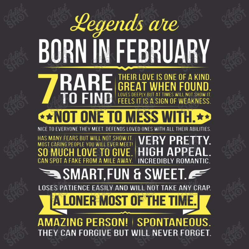 Legends Are Born In February Vintage Short | Artistshot