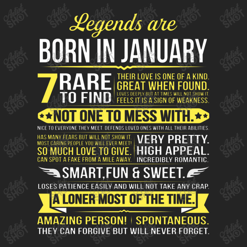 Legends Are Born In January 3/4 Sleeve Shirt | Artistshot