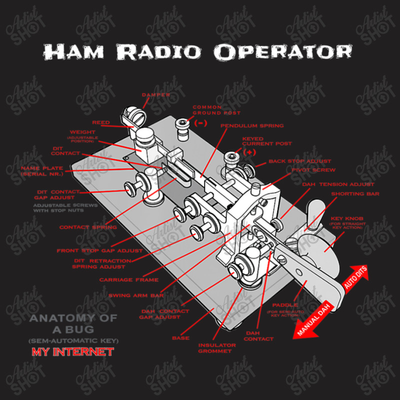 Ham Radio Operator Morse Code Key T-shirt | Artistshot