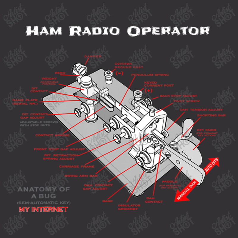 Ham Radio Operator Morse Code Key Vintage Hoodie | Artistshot