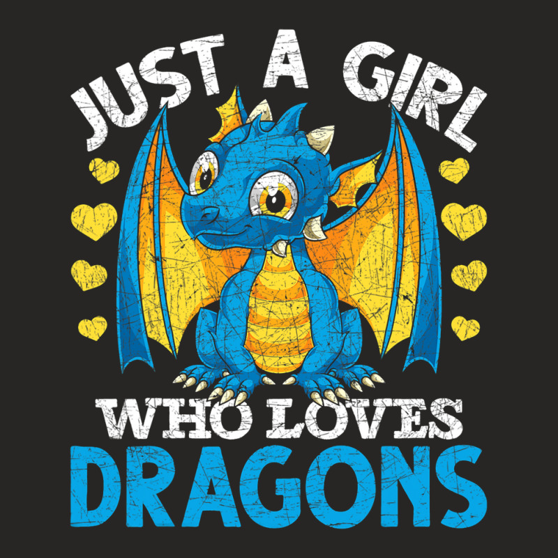 Just A Girl Who Loves Dragons Fantasy Animal Cute  Ladies Fitted T-Shirt by kerrmanthez | Artistshot