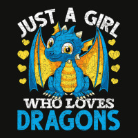 Just A Girl Who Loves Dragons Fantasy Animal Cute  Scorecard Crop Tee | Artistshot