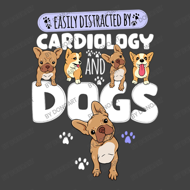 Easily Distracted By Cardiology And Dogs Vintage T-Shirt by DonoArt | Artistshot