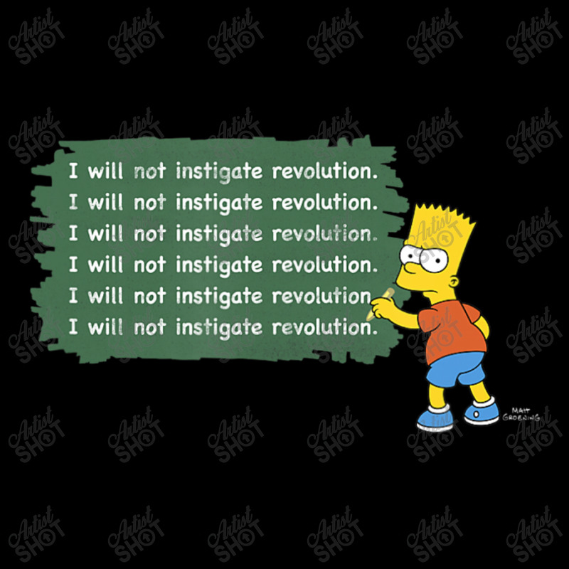 The Simpsons Bart I Will Not Instigate Revolution Adjustable Cap by longdanouj | Artistshot