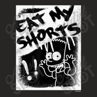 The Simpsons Bart Simpson Eat My Shorts Spray-pain Ladies Fitted T-shirt | Artistshot