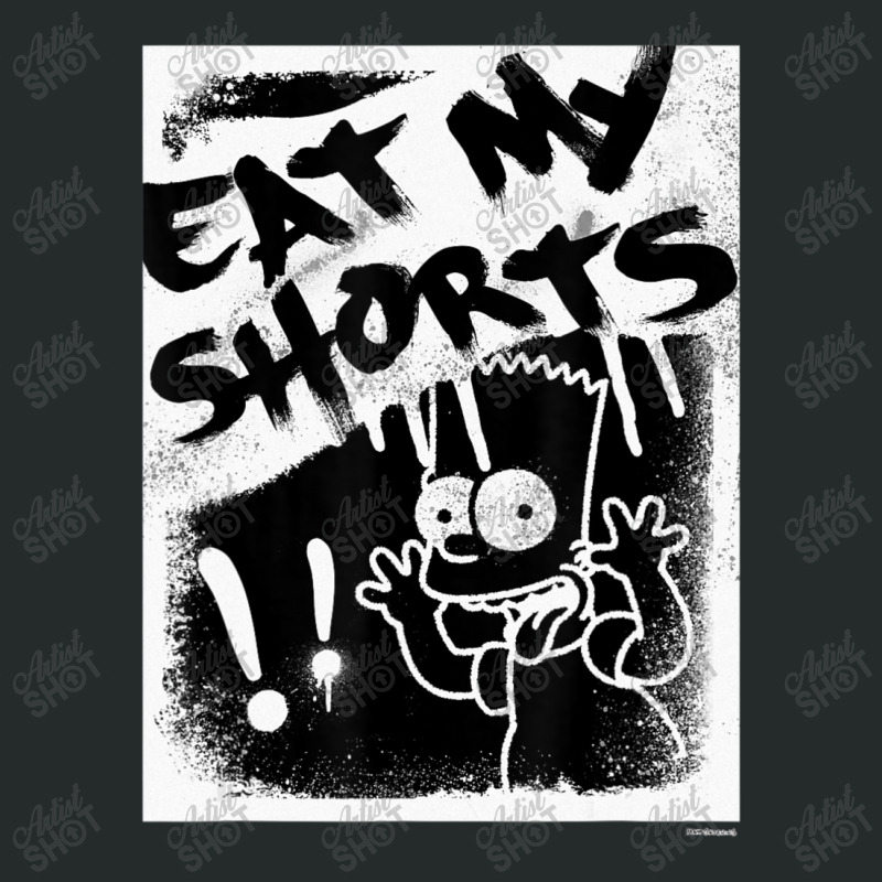 The Simpsons Bart Simpson Eat My Shorts Spray-pain Women's Triblend Scoop T-shirt by longdanouj | Artistshot