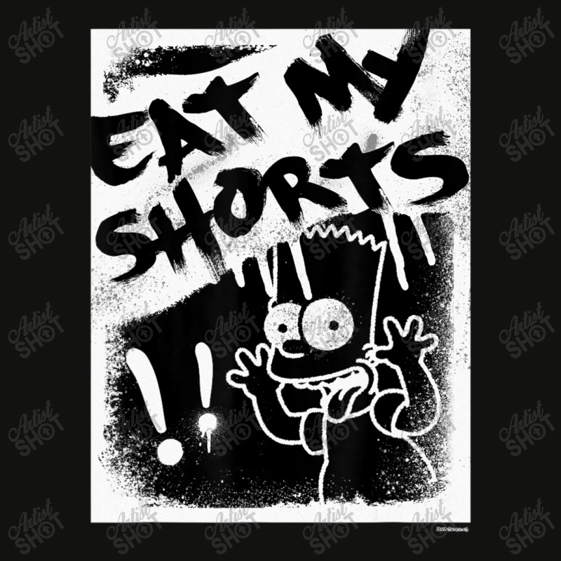 The Simpsons Bart Simpson Eat My Shorts Spray-pain Scorecard Crop Tee by longdanouj | Artistshot