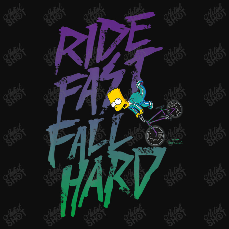 The Simpsons Bart Simpson Ride Fast Fall Hard Colo Crop Top by longdanouj | Artistshot