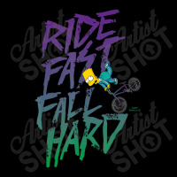 The Simpsons Bart Simpson Ride Fast Fall Hard Colo Cropped Hoodie | Artistshot