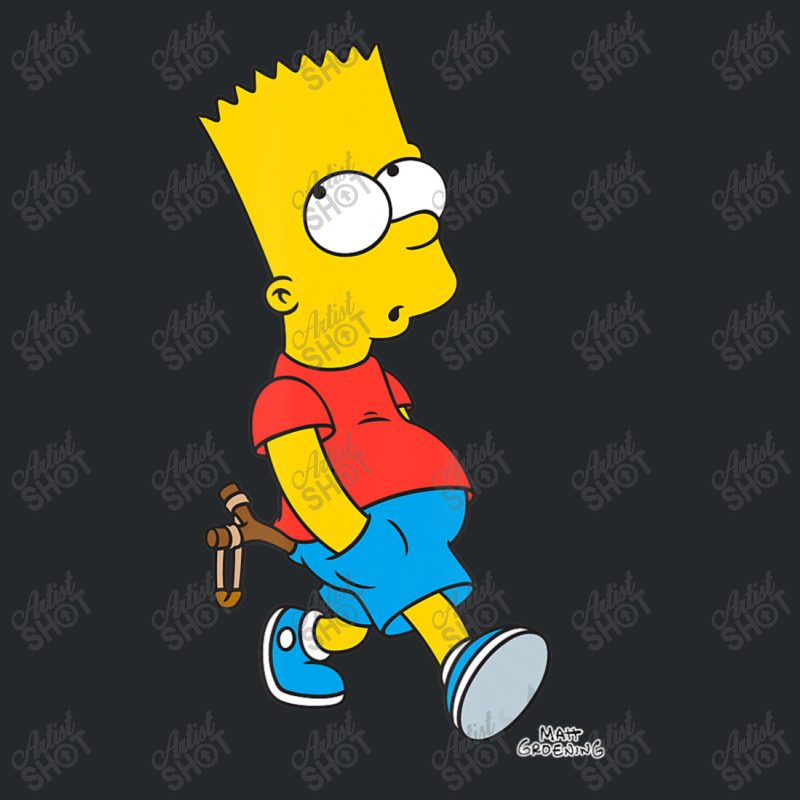 The Simpsons Bart Simpson With Slingshot Crewneck Sweatshirt | Artistshot