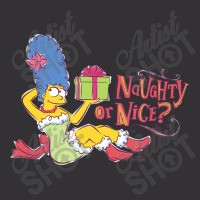 The Simpsons Christmas Marge Naughty Or Nice Vintage Hoodie | Artistshot