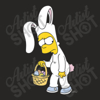 The Simpsons Easter Bunny Bart Simpson V-2 Ladies Fitted T-shirt | Artistshot