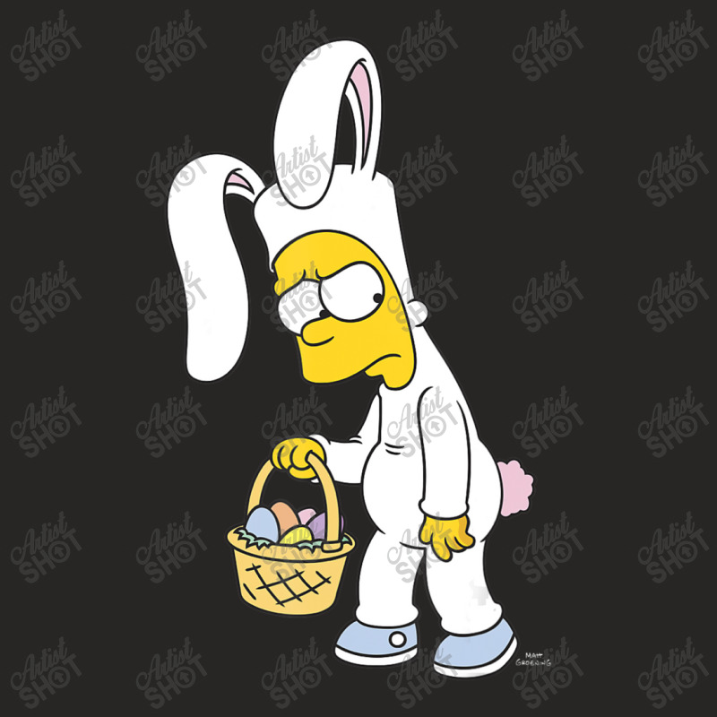 The Simpsons Easter Bunny Bart Simpson V-2 Ladies Fitted T-Shirt by longdanouj | Artistshot