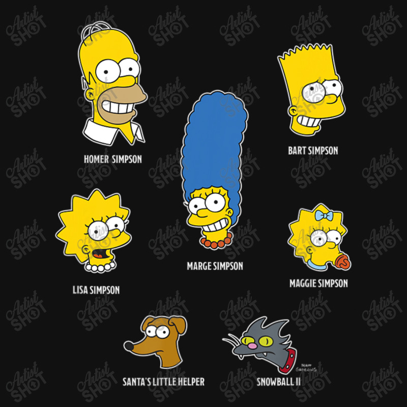 The Simpsons Family Faces C2 Graphic T-shirt by longdanouj | Artistshot