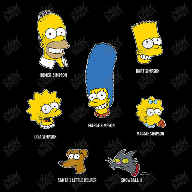 The Simpsons Family Faces C2 Pocket T-Shirt by longdanouj | Artistshot